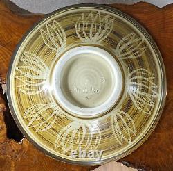 Vintage LOUIS MIDEKE Footed 11 Bowl SIGNED Studio Pottery NICE