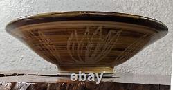 Vintage LOUIS MIDEKE Footed 11 Bowl SIGNED Studio Pottery NICE