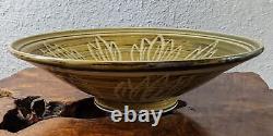 Vintage LOUIS MIDEKE Footed 11 Bowl SIGNED Studio Pottery NICE