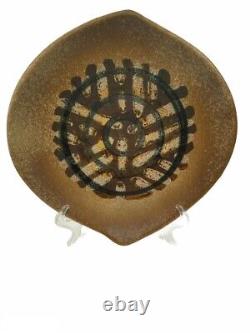 Vintage Lapid Israel Pottery Hand Painted Modernist Bowl #312 E5