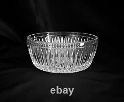 Vintage Large Crystal Bowl Ribbed sides Clear Round