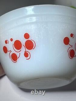 Vintage MCM Federal Glass Atomic Dot Nesting Mixing Bowls Set of 4 HTF! NICE