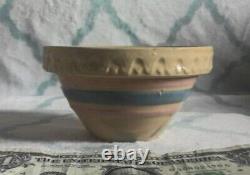 Vintage McCoy Full Set of 8 Pink and Blue Banded Nesting Bowls