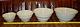 Vintage McCoy Pottery Pink & Blue Stripes qty 4 Mixing Nesting Bowls Set