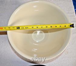 Vintage McCoy Pottery Pink & Blue Stripes qty 4 Mixing Nesting Bowls Set