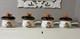 Vintage Merry Mushroom Ceramic Handled Soup Bowls Set Of 4 With LIDS