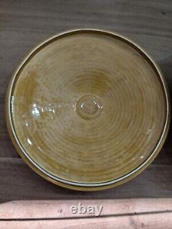 Vintage Mid-Century Florence Ceramics Semi-Porcelain Bowl withLid Mustard USA