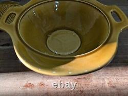 Vintage Mid-Century Florence Ceramics Semi-Porcelain Bowl withLid Mustard USA