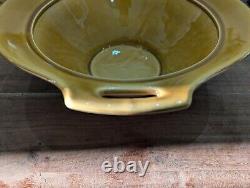 Vintage Mid-Century Florence Ceramics Semi-Porcelain Bowl withLid Mustard USA