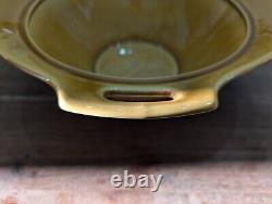 Vintage Mid-Century Florence Ceramics Semi-Porcelain Bowl withLid Mustard USA