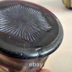 Vintage Northwood Grape and Cable Amethyst Carnival Glass 7 Piece Water Set