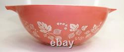 Vintage PYREX Pink Gooseberry Cinderella Mixing Bowls Full Set 44o's