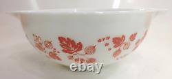 Vintage PYREX Pink Gooseberry Cinderella Mixing Bowls Full Set 44o's