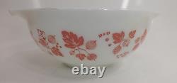 Vintage PYREX Pink Gooseberry Cinderella Mixing Bowls Full Set 44o's