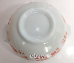 Vintage PYREX Pink Gooseberry Cinderella Mixing Bowls Full Set 44o's