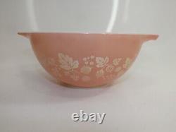 Vintage PYREX Pink Gooseberry Cinderella Mixing Bowls Full Set 44o's