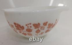 Vintage PYREX Pink Gooseberry Cinderella Mixing Bowls Full Set 44o's