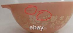 Vintage PYREX Pink Gooseberry Cinderella Mixing Bowls Full Set 44o's