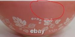 Vintage PYREX Pink Gooseberry Cinderella Mixing Bowls Full Set 44o's