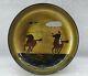 Vintage Painting Nemes Bowl Artist Glass Taming Horses Knight Dish Rare Old 1934