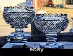 Vintage Pair of Waterford Crystal Master Cutter Collection Prestige Footed Bowls