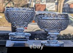 Vintage Pair of Waterford Crystal Master Cutter Collection Prestige Footed Bowls