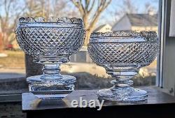 Vintage Pair of Waterford Crystal Master Cutter Collection Prestige Footed Bowls