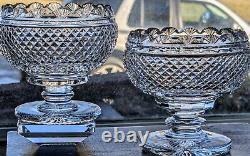 Vintage Pair of Waterford Crystal Master Cutter Collection Prestige Footed Bowls