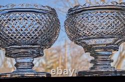 Vintage Pair of Waterford Crystal Master Cutter Collection Prestige Footed Bowls