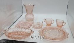 Vintage Pink Depression Glass Lot