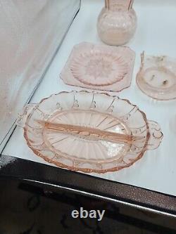 Vintage Pink Depression Glass Lot