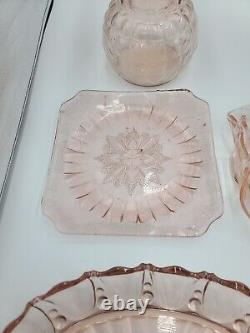 Vintage Pink Depression Glass Lot