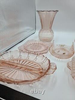 Vintage Pink Depression Glass Lot