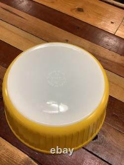 Vintage Pyrex #24 Primary Yellow Souffle Dish Hard To Find 2.5 Quart