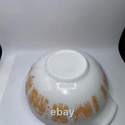 Vintage Pyrex # 444 Pumpkin Orange Amish Butterprint Cinderella Bowl 4 Qt Read