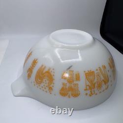 Vintage Pyrex # 444 Pumpkin Orange Amish Butterprint Cinderella Bowl 4 Qt Read
