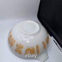 Vintage Pyrex # 444 Pumpkin Orange Amish Butterprint Cinderella Bowl 4 Qt Read