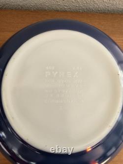 Vintage Pyrex 4 Piece Blue White Colonial Mist Nesting Mixing Bowls 402 403 404