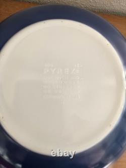 Vintage Pyrex 4 Piece Blue White Colonial Mist Nesting Mixing Bowls 402 403 404