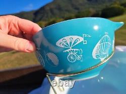 Vintage Pyrex Chip & Dip Set with Bracket 441 & 444 Promotional 1958 Balloons
