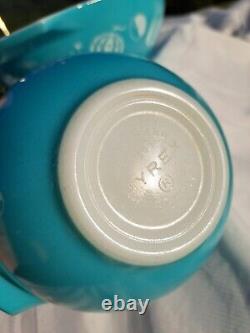 Vintage Pyrex Chip & Dip Set with Bracket 441 & 444 Promotional 1958 Balloons