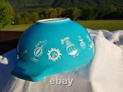 Vintage Pyrex Chip & Dip Set with Bracket 441 & 444 Promotional 1958 Balloons