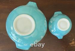Vintage Pyrex Hot Air Balloon Chip and Dip Cinderella Bowls, #441 and #444