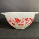 Vintage Pyrex JAJ Red Coral Gooseberry Mixing Bowl 441 With STARS HTF