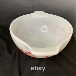 Vintage Pyrex JAJ Red Coral Gooseberry Mixing Bowl 441 With STARS HTF