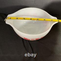 Vintage Pyrex JAJ Red Coral Gooseberry Mixing Bowl 441 With STARS HTF