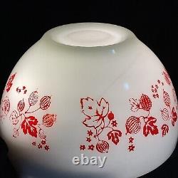 Vintage Pyrex JAJ Red Coral Gooseberry Mixing Bowl 441 With STARS HTF