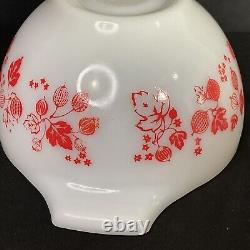 Vintage Pyrex JAJ Red Coral Gooseberry Mixing Bowl 441 With STARS HTF