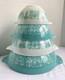 Vintage Pyrex Mixing Bowls Amish Butterprint Set of 4 Cinderella Nesting USA