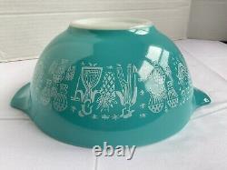 Vintage Pyrex Mixing Bowls Amish Butterprint Set of 4 Cinderella Nesting USA